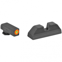 AmeriGlo GL353 Protector Sight Set for Glock Black | Green Tritium with Orange Outline Front Sight Black Rear Sight