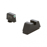 AmeriGlo GL411 Optic Compatible Sight Set for Glock Black | XL Tall Green Tritium with White Outline Front Sight XL Tall Black Rear Sight