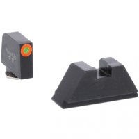 AmeriGlo GL511 Optic Compatible Sight Set for Glock Black | XL Tall Green Tritium with Orange Outline Front Sight XL Tall Black Rear Sight