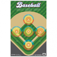 Action Target GSBASE100 Action Baseball Baseball Hanging Paper Target 23" x 35" 100 Per Box