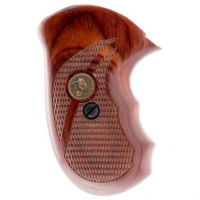 Pachmayr 63000 Renegade Laminate Revolver Grip Panels S&W J Frame Round Butt Checkered Wood Laminate Rosewood