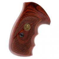 Pachmayr 63040 Renegade Laminate Revolver Grip Panels S&W N Frame Round Butt Checkered Wood Laminate Rosewood