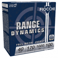 Fiocchi 40ARD100 Range Dynamics 40 S&W 170 gr Full Metal Jacket Truncated Cone 100 Per Box