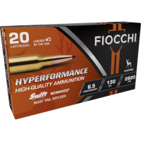 Fiocchi Hyperformance 6.5 Creedmoor 130 gr Swift Scirocco II Boat Tail Spitzer 20 Per Box