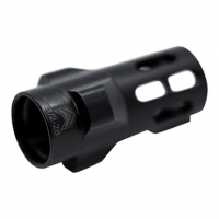 Angstadt Arms AA093LHB28 Flash Hider Black Hardcoat Anodized Steel with 1/2"-28 tpi Threads 1.42" OAL for 9mm Luger