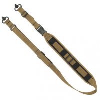 Grovtec US Inc GTSL129 QS 2-Point Sentinel Sling with Push Button Swivels 2" W Adjustable Coyote Brown for Rifle/Shotgun