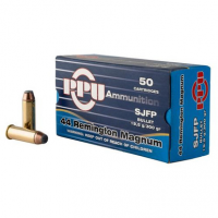 PPU PPH44MF Handgun 44 Rem Mag 300 gr Semi-Jacketed Flat Point (SJFP) 50 Bx/ 10 Cs