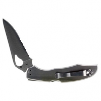 Spyderco BY03PS2 Byrd Cara Cara 2 3.75" Folding Drop Point Part Serrated 8Cr13MoV SS Blade Stainless Handle