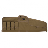 G*Outdoors SRC42-FDE Single Rifle Case Flat Dark Earth 600D Polyester with Mag Pouch, Lockable Zippers & Fleece-Lining