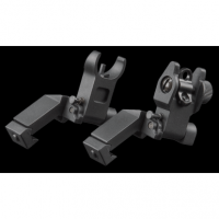 AIM Sports MT45FS AR-15 Low Profile 45 Degree Front and Rear Flip Up Sights Aluminum Black