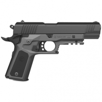 Recover Tactical CC3P0401 Frame Grip Gray Polymer Frame with Interchangeable Black & Gray Panels for Standard Frame 1911