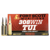 Fort Scott Munitions 308150SCV2 Tumble Upon Impact (TUI) Rifle 308 Win 150 gr Solid Copper Spun 20 Per Box