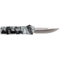 CobraTec Knives WDCCTLWDNS Lightweight 3.25" OTF Drop Point Plain D2 Steel Blade/Winter Digi Camo Aluminum Handle Includes Pocket Clip