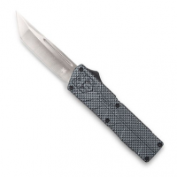 CobraTec Knives CFCTLWTNS Lightweight 3.25" OTF Tanto Plain D2 Steel Blade/Carbon Fiber Aluminum Handle Includes Pocket Clip