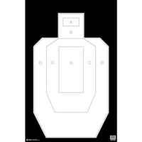 Action Target IPSCPBKB100 High Visibility IPSC/USPSA Silhouette Hanging Heavy Paper Target 23" x 35" 100 Per Box