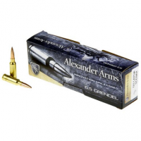 Alexander Arms AG123LSBOX Rifle Ammo 6.5 Grendel 123 gr Hollow Point Boat-Tail (HPBT) 20 Bx/ 10 Cs