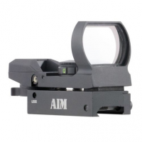 Aim Sports RT4WF1 Reflex Warfare Edition 1x 34mm 1 MOA Dual Illuminated Red/Green 4 Pattern CR2032 Lithium Black