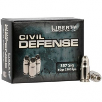 Liberty Ammunition Civil Defense 357 Sig 50 gr Lead Free Fragmenting Hollow Point 20 Per Box