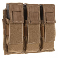 TACSHIELD (MILITARY PROD) T3603CY Universal Triple Pistol Mag Pouch Coyote 1000D Nylon