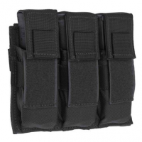 TACSHIELD (MILITARY PROD) T3603BK Universal Triple Pistol Mag Pouch Black 1000D Nylon