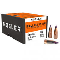 Nosler 24055 Ballistic Tip Varmint 6mm .243 55 GR Spitzer 100 Box