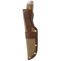 Browning 3220537 Sage Creek Large 4.50" Fixed Clip Point Plain Satin 9Cr14MoV SS Blade, Brown Zebra Wood Handle