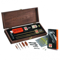 Hoppes BUOX Deluxe Cleaning Kit Multi-Caliber Rifle/Shotgun/Pistol Bronze Wooden Box