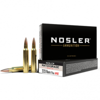 Nosler Match Grade 223 Rem 77 gr Custom Competition Hollow Point Boat Tail 20 Per Box