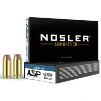 Nosler Assured Stopping Power Handgun 40 S&W 150 gr Jacket Hollow Point 50 Per Box