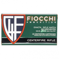 Fiocchi 308MKB Exacta Match 308 Win 168 gr Sierra MatchKing Hollow Point Boat-Tail 20 Bx/ 10 Cs