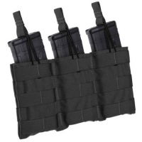 TACSHIELD (MILITARY PROD) T3608BK Speed Load Triple Pistol Mag Pouch Black 1000D Nylon