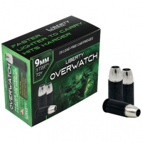 Liberty Ammunition OverWatch 9mm Luger 72 gr Open Cavity Design 20 Per Box