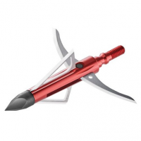 Bloodsport BLS10820 Gravedigger Extreme Broadhead Hybrid Mechanical Chisel Tip Stainless Steel Blades Red 100 gr 3 Pack