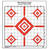 Action Target SI13100 Advanced Rifle Sighting Diamond Paper Target 14" x 15" 100 Per Box