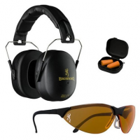 Browning 126368 Range Kit Eye and Hearing Protection Black 126368