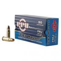 PPU Standard Rifle 7.63mm Mauser 85 gr Full Metal Jacket (FMJ) - PPH763