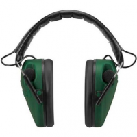 Caldwell 487557 E-Max Electronic Low Profile 23 dB Over the Head Green Ear Cups with Black Headband & Adjustable Volume Control for Adults