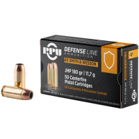 PPU PPD40 Defense 40 S&W 180 gr Handgun Ammo JHP