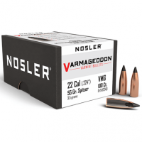 Nosler 17240 Varmageddon 22 Cal .224 55 gr Flat Base Tipped/ 100 Per Box