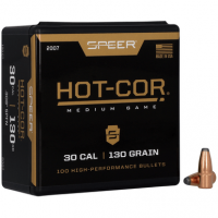 Speer 2007 Hot-Cor 30 Cal .308 130 gr Soft Point Flat Nose 100 Per Box