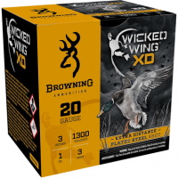 Browning Ammo B193412033 Wicked Wing XD 20 Gauge 3" 1 oz 3 Shot 25 Per Box/ 10 Case