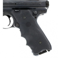 Hogue 82070 Rubber Grip with Finger Grooves & Left Hand Thumb Rest Ruger MKII/MKIII Black