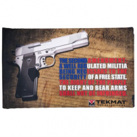 TekMat TEK422AMEND Right To Bear Arms Door Mat Multi Color Rubber 17" Long 25" x 42" 2nd Amendment Illustration