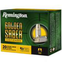 Remington Golden Saber Defense 45 ACP 230 gr Brass Jacket Hollow Point (BJHP) Handgun Ammo