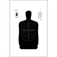 Action Target B34100 B-34 Qualification Target Silhouette Hanging Paper Target 17.50" x 23" 100 Per Box