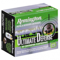 Remington Ammunition 28957 Ultimate Defense 40 S&W 165 gr Brass Jacket Hollow Point (BJHP) 20 Bx