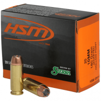 HSM 10MM15N20 Pro Pistol 10mm Auto 180 gr Jacketed Hollow Point 20 Bx/ 20 Cs