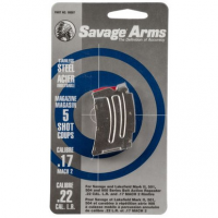 Savage 90007 MK II 22LR,17 MACH 2 5rd Stainless Detachable