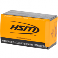 HSM 40 S&W 180 gr Round Nose Flat Point Handgun Ammo