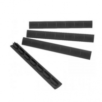 Ergo Keymod 7 Slot Wedgelok Rail Covers Ergo Logo, Black 4 Pack 4330-4PK-(ERGO)-BK